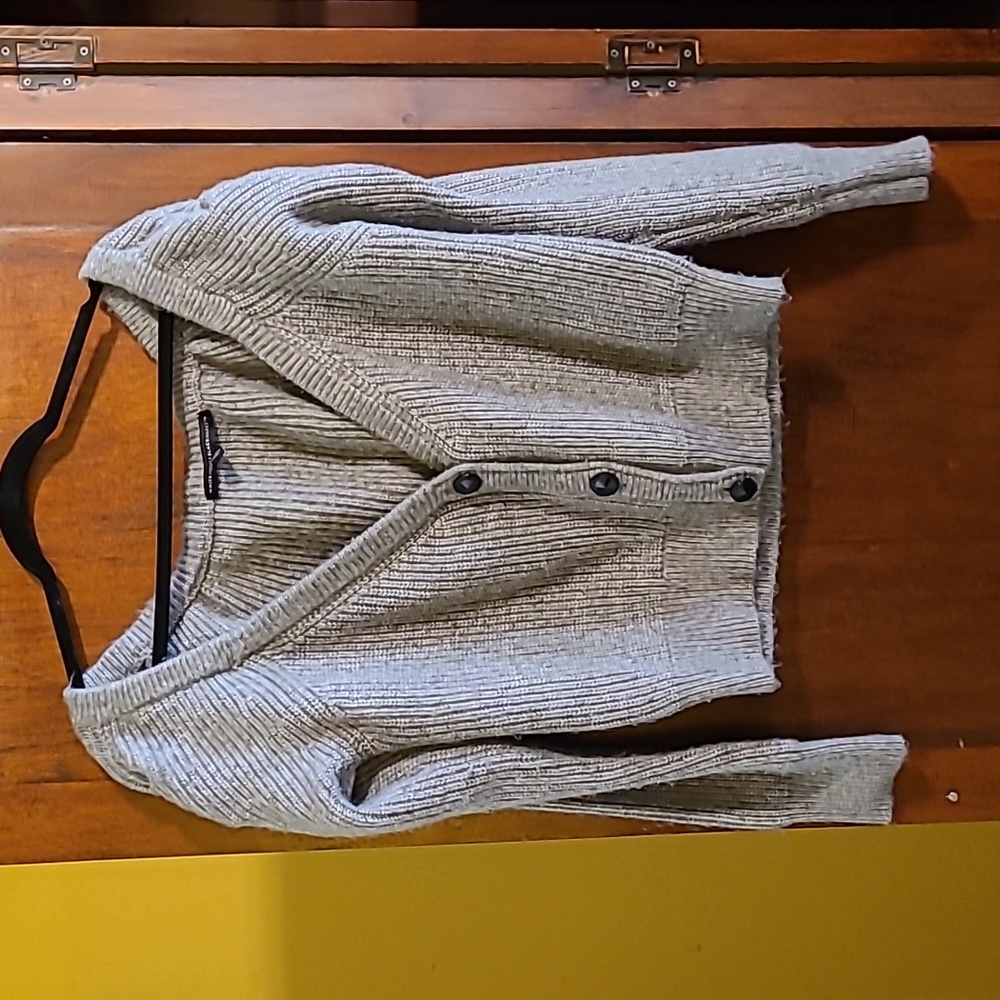 Gray Slouch Shgoulder Sweater